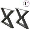 vidaXL sofabordsben 2 stk. antracit 70 x (42-43,3) cm st&aring;l