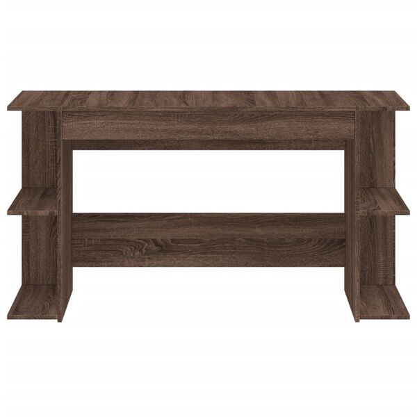 vidaXL skrivebord 140x50x75 cm konstrueret tr&aelig; brun egetr&aelig;sfarve