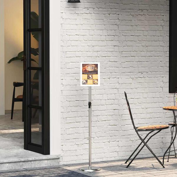 vidaXL Messesk&aelig;rme S&oslash;lv 25 x 25 x 125 cm Aluminium