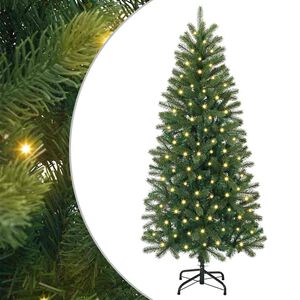 vidaXL Kunstigt juletr&aelig; med 150 LED'er Gr&oslash;n 120 cm PE og PVC