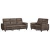 vidaXL Sofa S&aelig;t 2 pcs M&oslash;rkegr&aring; Faux Suede L&aelig;der
