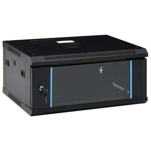 vidaXL v&aelig;gh&aelig;ngt netv&aelig;rksskab 4U 19" IP20 600x450x285 mm