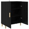 vidaXL Sideboard Sort eg 70 x 34 x 90 cm Konstrueret tr&aelig;