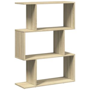 vidaXL bogreol/rumdeler 70x24x97cm 3niveauer konstrueret tr&aelig; sonoma-eg