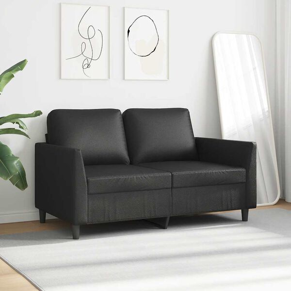vidaXL 2-personers sofa 120 cm kunstl&aelig;der sort