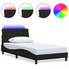 vidaXL sengeramme uden madras Hanko Sort 100x200 cm Stof