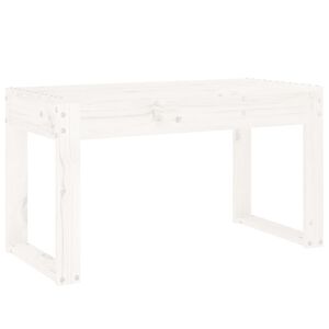 vidaXL haveb&aelig;nk 80x38x45 cm massivt fyrretr&aelig; hvid