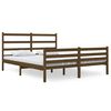 vidaXL sengeramme 140x190 cm massivt fyrretr&aelig; gyldenbrun