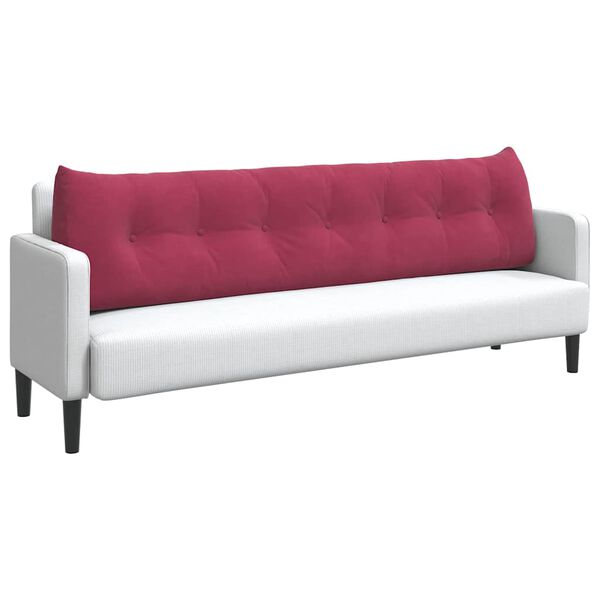 vidaXL Rygpude Vinr&oslash;d 200 x 24 x 50 cm Fl&oslash;jl