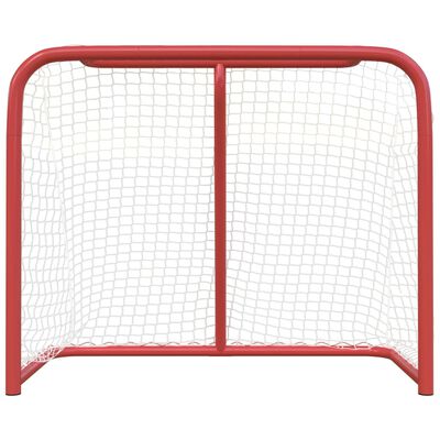 vidaXL hockeymål 183x71x122 cm polyester rød og hvid