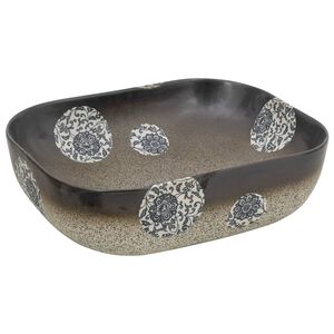 vidaXL håndvask til bord 48x37,5x13,5 cm rektangulær keramik flerfarve