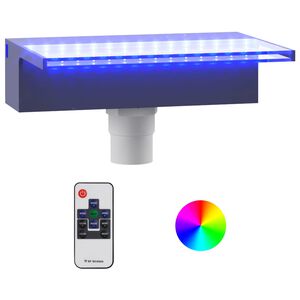 vidaXL vandfald med RGB LED'er 30 cm akryl