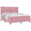 vidaXL Box spring seng med hovedg&aelig;rde Lyser&oslash;d 180 x 200 cm Fl&oslash;jl