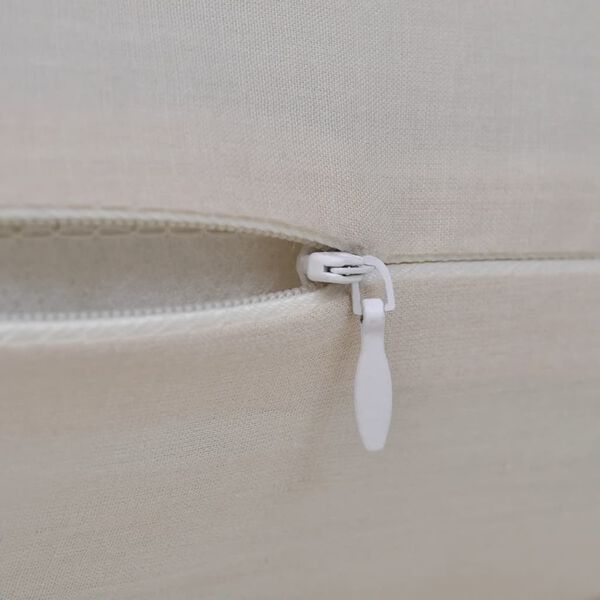 4 beige pudebetr&aelig;k i bomuld 40 x 40 cm