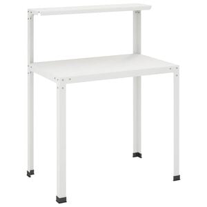 vidaXL Plantebord 100 x 50 x 104 cm Pulverlakeret st&aring;l Hvid