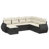 vidaXL sofas&aelig;t til haven 7 dele med hynder polyrattan sort