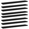 vidaXL boghylder 8 stk. 60x10x1,5 cm konstrueret tr&aelig; sort