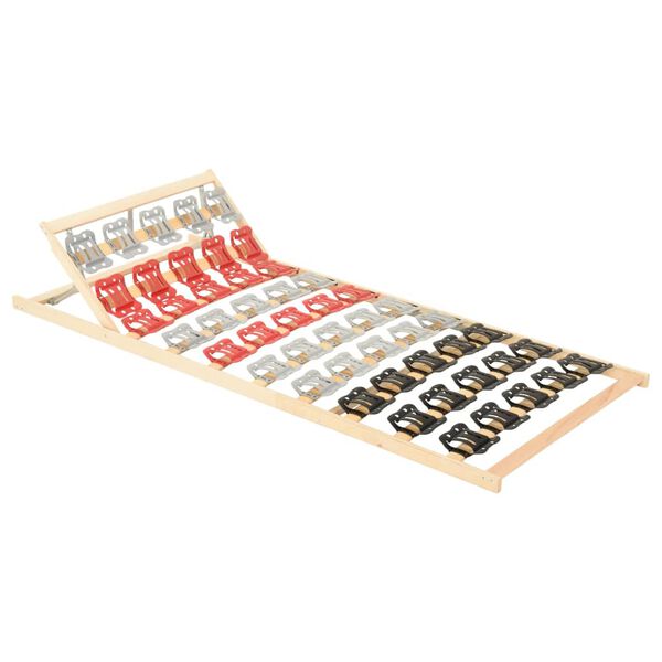 vidaXL lamelbund med 12 lameller 120x200 cm just&eacute;rbar hovedende