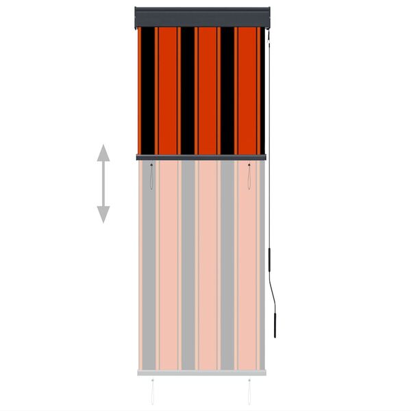 vidaXL udend&oslash;rs rullegardin 60x250 cm orange og brun