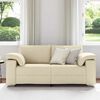 vidaXL Sofa 140cm Creme Stof