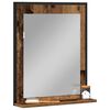 vidaXL Spejl med hylde Gammelt træ 50 x 12 x 60 cm Glas og Ingeniørtræ