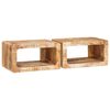 vidaXL Sengebord 2 pcs Brun 45 x 30 x 24 cm Massivt mangotr&aelig;