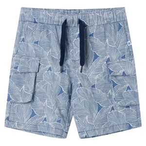 Shorts til b&oslash;rn str. 104 med sn&oslash;re m&oslash;rkebl&aring;