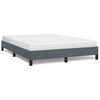 vidaXL sengestel uden madras m&oslash;rkegr&aring; 152x203 cm queen size velour