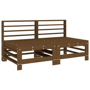 vidaXL midtermoduler til havesofa 2 stk. massivt fyrretr&aelig; gyldenbrun