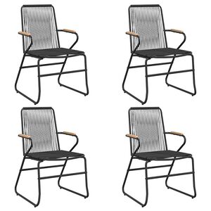 vidaXL havestole 4 stk. 58x59x85,5 cm PVC-rattan sort
