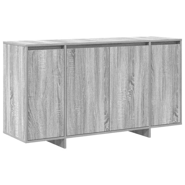 vidaXL Sideboard Gr&aring; Sonoma 135 x 41 x 75 cm Konstrueret tr&aelig;