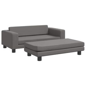 vidaXL hundeseng med forl&aelig;ngelse 100x50x30 cm kunstl&aelig;der gr&aring;