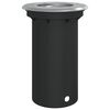 vidaXL nedgravningsspot 10,5x10,5 cm rund trykst&oslash;bt aluminium sort