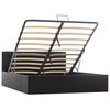 vidaXL hydraulisk opbevaringsseng 140 x 200 cm kunstlæder sort