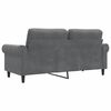vidaXL 2-personers sofa 140 cm fl&oslash;jl m&oslash;rkegr&aring;