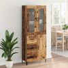 vidaXL Highboard Gammelt tr&aelig; 69,5 x 34 x 180 cm Konstrueret tr&aelig;