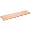 vidaXL v&aelig;ghylde 100x30x2 cm behandlet massivt egetr&aelig; lysebrun