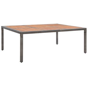 vidaXL havebord 200x150x74 cm polyrattan og akacietr&aelig; gr&aring;
