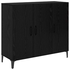 vidaXL Sideboard Sort eg 34 x 90 x 80 cm Konstrueret tr&aelig;