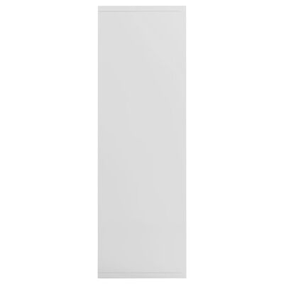 vidaXL bogskab/skænk hvid højglans 50x25x80 cm spånplade
