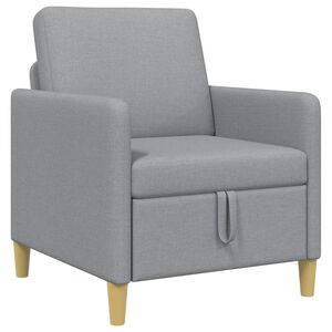vidaXL Sofa med opbevaring Lysegr&aring; 72 x 78 x 87 cm Polyester