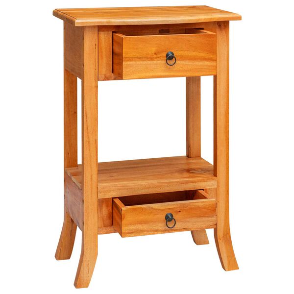 vidaXL Konsolbord Naturfarvet 50,5 x 30 x 75,5 cm Massiv Mahogni