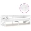 vidaXL daybed med madras 90x200 cm massivt fyrretr&aelig; hvid