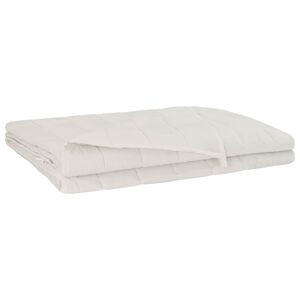 vidaXL V&aelig;gtet t&aelig;ppe Hvid 120 x 180 cm 9 kg 100% Bomuld 205T