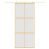 vidaXL skyded&oslash;r 90x205 cm matteret sikkerhedsglas og aluminium gylden