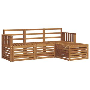 vidaXL Udend&oslash;rs sofagruppe 4 pcs Naturfarvet