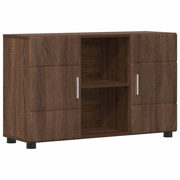 vidaXL Sideboard med d&oslash;r Brun eg 88,5 x 30,5 x 55,5 cm Konstrueret tr&aelig;