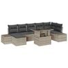 vidaXL Havesofa S&aelig;t 8 stk. Lysegr&aring; polyrattan