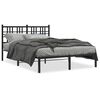 vidaXL sengeramme med sengegavl 120x200 cm metal sort