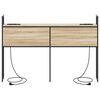 vidaXL Opbevaringshovedgavl med Opladningsstation Sonoma-eg 140 cm